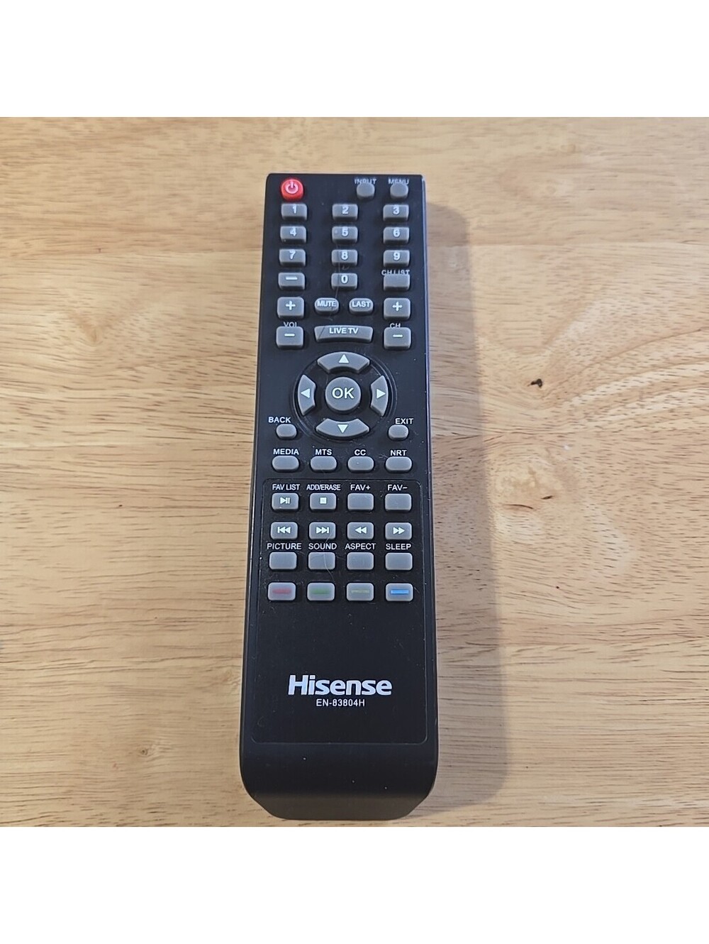 Genuine Hisense EN-83804H Tv. Remote Tested/Working